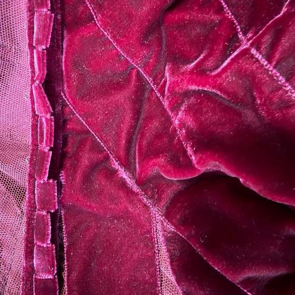 TOM FORD YSL 2002 Burgundy Velvet Corset Bustier Lace Runway Top 42 10 NWT - Picture 14 of 16
